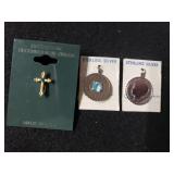 Ladies Birthday Jewelry - (2) Silver Pendants,