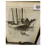 Vintage Out To Sea Picture Signed RH Palenske