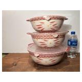 Temptations By Tara Three Nesting Bowls With Lids