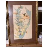 Vintage Picture of Delmarva Peninsula signed by