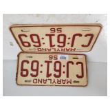 Vintage Maryland License Plates