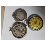 (3) Pocket Watches - Some Missing Glass