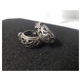 Ladies Silver Clip-on Hoop Earrings - Marked 925