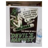 Devils Harvest Metal Sign