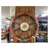 36" Ships Wheel Wall Clock