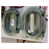 2 Brass Portholes With Trim Rings