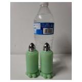 Pair Of Jadeite Salt & Pepper Shakers