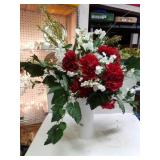 Red Carnation Artificial Flower Display