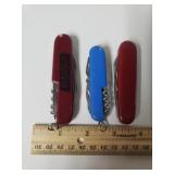 (3) Swiss Army-like Knives