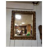 Vintage French Mirror With Gilt Finish