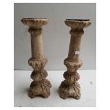 Stone Pillar Candle Holders