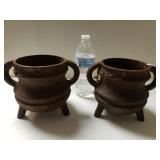 2 Cast Iron Pots