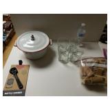 Vintage Enamel Farmhouse Style Pot, Whiskey