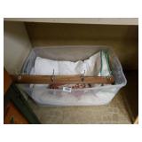 Storage Tote With Quilted,Coat Hanging Hooks