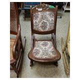 Antique Mid Century Victorian Mahogany Folding