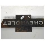 Metal Chevrolet Display