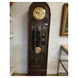 Antique German Art Nouveau Oak Grandfather Clock