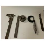 Machinist Tools To Include Micrometer Caliper And