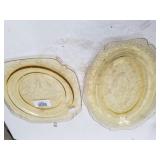 Amber Colored Federal Glass PLates