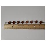 Ladies Amber-colored Silver Bracelet - Marked 925