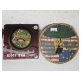 Patriotic Circular Wall Clock, Monday Night