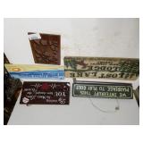 Assorted Decorative Wooden Signs