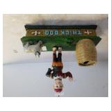 Vintage Cast Iron Circus Trick Dog Bank