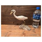 Heavy Well Made Snowy Egret Sculpture