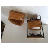 Longaberger Wrought Iron Corner Shelf With