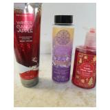 Body Cream, Bath Salts, Sanitizer