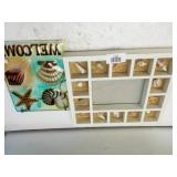 Welcome Seashell Sign & Photo Frame