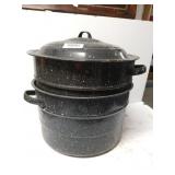 Black Speckled Large Pot