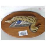 Wooden Duck Plague Signed