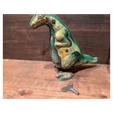 Vintage Tin Wind Up Dinosaur, Key Included, Works