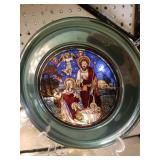 1986 Stained Glass Nativity Christmas Plate