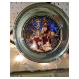 1986 Stained Glass Nativity Christmas Plate