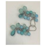 Vintage Turquoise & Larimar Bead Earrings