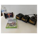 Dewalt Chargers. Xbox 360 Game And Trump Picture