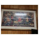 1700s Embroidered Reproduction Print Of The