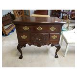 Vintage Councill Craftsman carved shell mahogany