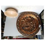 Fiesta Bowl. Copper Like Decorative Wall Plate