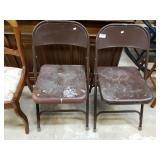 2 Metal Folding Chairs