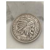 1921 Indian Headdress Skull Hobo Silver Dollar