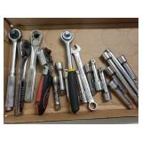 Assorted Sockets And Socket Wrenches