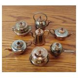 Miniature Copper Pots w/ lids - Made in England