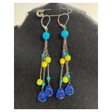 Colorful Beaded Dangle Earrings