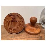 Antique Set of Two Eagle Print Mold Stamps