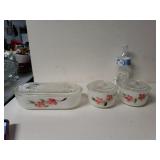 Vintage Fire King Hand Painted Peach Blossom