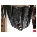 Leather Jacket Sz 46, Zipped Sleeves
