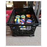 Crate With Large Assortment Of Nails And Screws